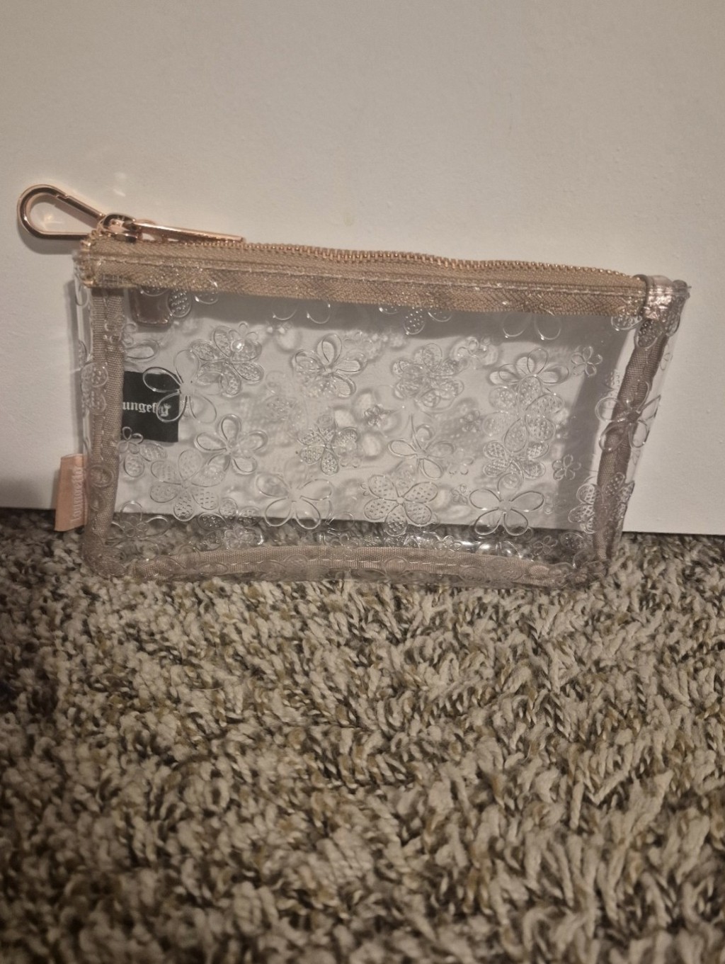 Loungefly Clear Rose Gold Pouch